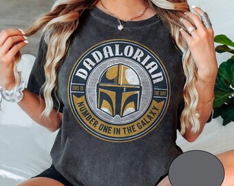 Retro Star Wars Boba Fett Dadalorian Shirt, Best Dad In The Galaxy T-shirt, Star Wars Father'S Day, Star Wars Day, Galaxy'S Edge Trip Tee