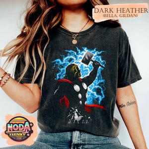 Retro Marvel Thor Silhouette Portrait Shirt, Avengers Campus T-shirt, Marvel Comics, Marvel Family Matching Shirt, Infinity War Shirt