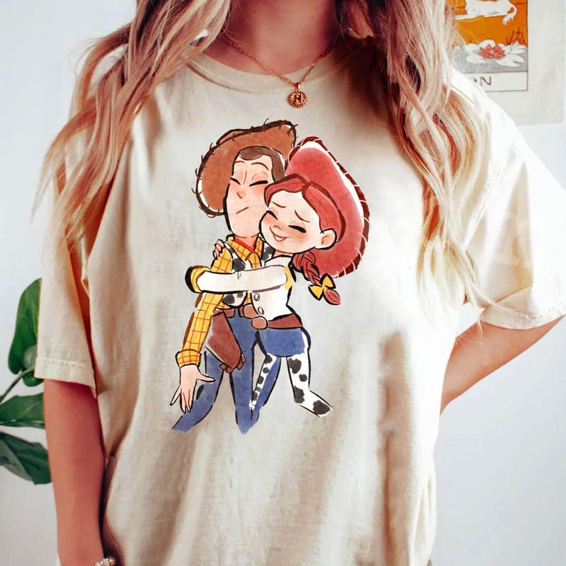 Retro Toy Story-sweater: Woody en Jessie, Disneyland-T-shirt afbeelding 4