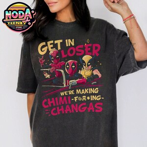 Vintage Marvel Spider-Man Deadpool Wolverine Get In Loser Shirt, Avengers Campus T-shirt, Marvel Comics, Disneyland Hollywood Studios Tee image 2