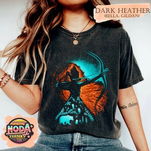 Camiseta vintage con retrato de princesa Mérida de Disney, camiseta de Magic Kingdom, camiseta de viaje familiar de Disney, Walt Disney World, camiseta de princesa Disney