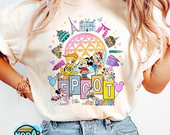 Epcot Center Mickey and Friends Artist Shirt, WDW Resort Family Holiday, Disney Epcot International Festival of the Arts 2025 Matching Tee