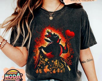 Schurken Disney Queen of Hearts Shirt, Comfort kleuren Disney Evil Queens Shirt, Retro Disney Villains Characters Shirt, Evil Friend Matching