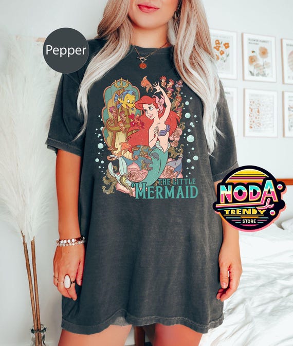 Comfort Colors Vintage 90s Disney Little Mermaid Shirt Comfort Colors Vintage 90s Disney Little Mermaid Shirt