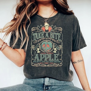Vintage Snow White Evil Queen Disney Shirt, Snow White Take A Bite Shirt, Disney Villains T-shirt, Magic Kingdom, Disneyland Vacation Tee