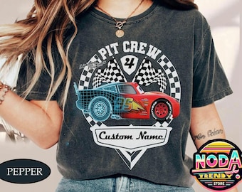 Custom Lightning McQueen Pit Crew Comfort Colors Shirt