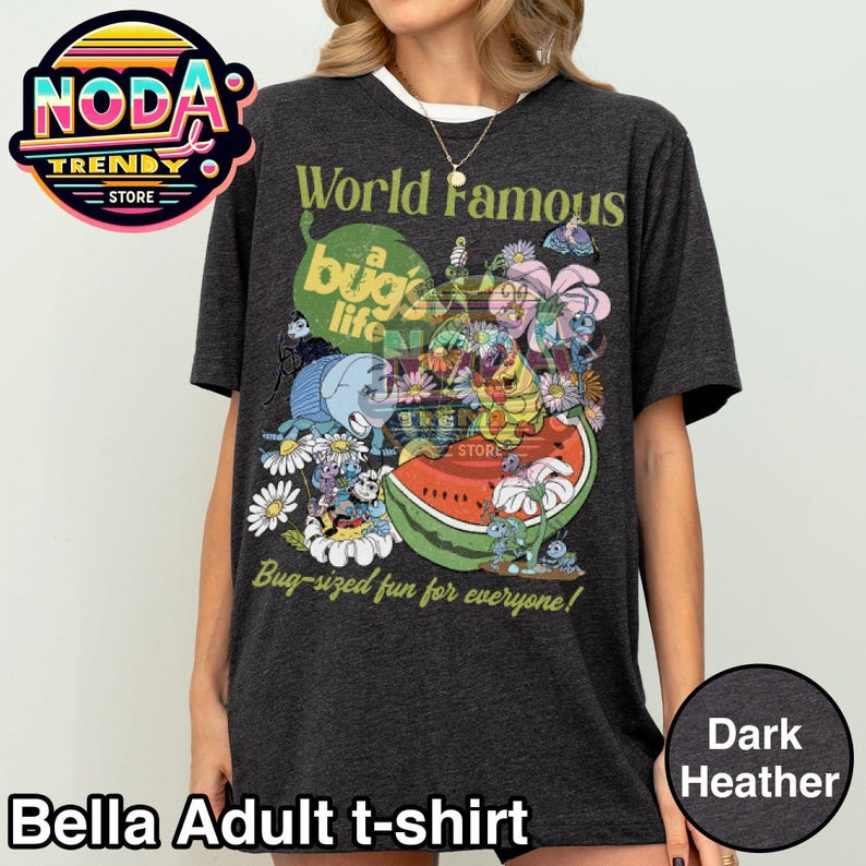 Vintage Disney A Bug'S Life A Bug's Land Shirt, Disneyland Fahrt T-Shirt, Heimlich Flik Hopper Prinzessin Atta Bug, Walt Disney World Shirt Bild 2
