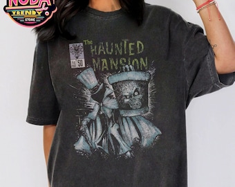 Retro Haunted Mansion-shirt: Hatbox Ghost, Spooky Vibes