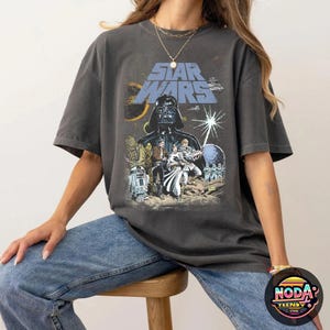 Retro Star Wars Comfort Colors Shirt, Disneyworld Shirts, Disney Family Shirts, Vintage Disney Star Wars Sweater, Star Wars A New Hope Faded