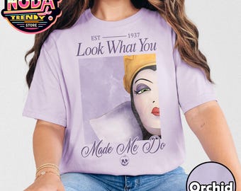 Retro Disney World Böse Königin Schurken Shirt, Schau, was du mich gemacht hast Shirt, Disney Schneewittchen Shirt, Böse Königin Zitat, Magical Parks Shirt