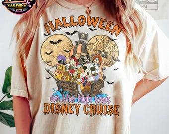 Vintage Micky und Freunde Disney Cruise Halloween Shirt, Halloween auf hoher See TShirt, Disney Familien Kreuzfahrt, Mickey ist nicht so beängstigend