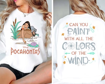 Maglietta retrò Disney Pocahontas, maglietta Colors Of The Wind, Disney World