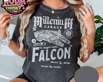 Retro Millennium Falcon-shirt: Star Wars Galaxy's Edge-T-shirt