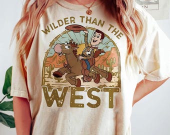 Camiseta vintage de Toy Story: Woody y Bullseye, más salvaje que el Oeste
