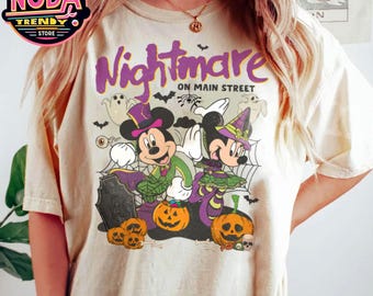 Mickey Minnie Halloween Shirt: Nightmare on Main Street 2024