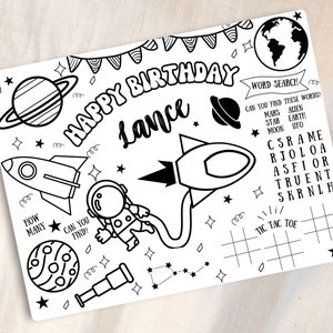 Weltraum Geburtstagsparty Aktivitäten Bogen Planeten-Party Sonnensystem Geburtstags-Party-Activität Personalisiertes Party Favor