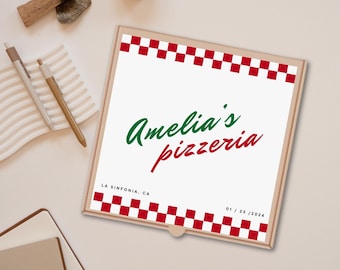 Italian Pizza Box Labels - Pizza Theme - Simple Pizza Box - Pizza Party Birthday - Italian Theme Party - Pizza Box Labels -Chef Party