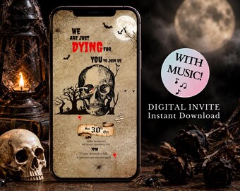 Halloween Video Invitation, Digital Halloween Party Invite, Animated Halloween Invitation, Halloween Party Invitation, Editable Evite