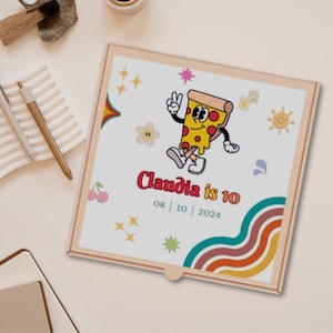 Custom Pizza Box Printable Label Pizza Birthday Party Italian Birthday Party Chef Birthday Party Personalized Printable Label Party Decor