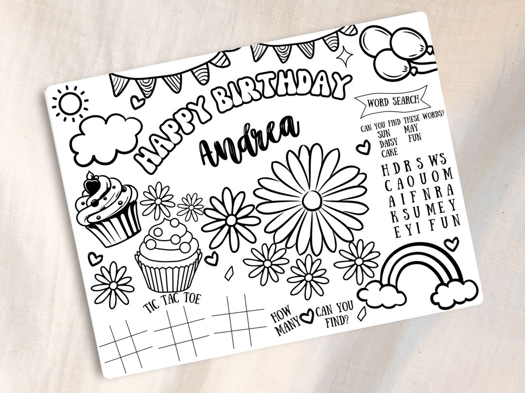 Daisy Birthday Colouring Pages, First Birthday, Colouring Activity ...