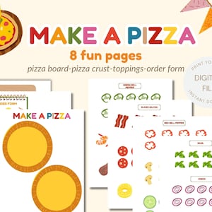 Make a Pizza Craft for Kids Printable, Build a Pizza Cut and Paste