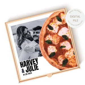 Printable Custom Pizza Box Wedding Label Pizza Box Personalizable Pizza Box pizza wedding favor Custom Wedding Pizza Box Wedding