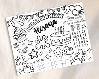 Personalized Slime Party Coloring Page Birthday Invitation, Slime Party Favors, Slime Party Birthday Table Decorations Slime Glitter