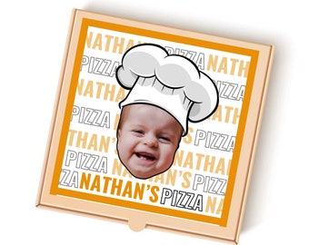Pizza Box Custom Printable with Photo Pizza Party Decoration Pizza Chef Birthday Italian Party Decor Chef Party Decor Personalized Pizza Box