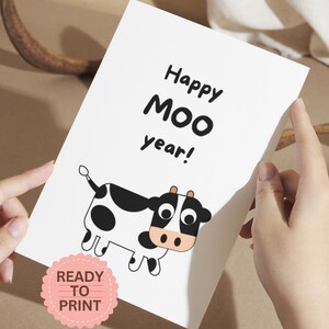 Carte drôle de nouvel an, drôle de carte de bonne année, carte de nouvel an imprimable, carte de nouvel an ami, jolie carte de nouvel an, téléchargement immédiat, numérique