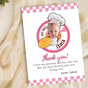 Pizza Party Dankeskarte mit Foto, Pizza Geburtstag Dankbarkeitskarte Italienische Geburtstagseinladung Koch Einladung Personalisierte Printable