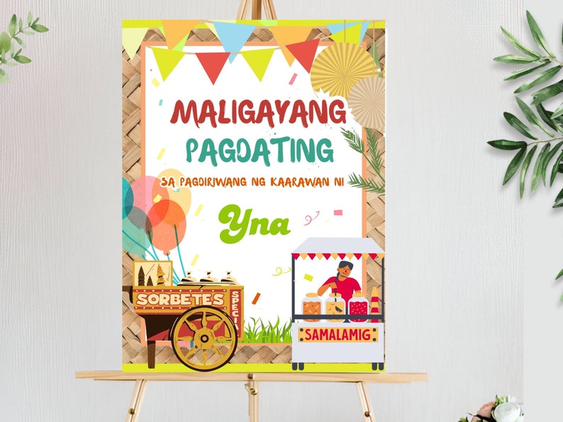 Editable Filipino Fiesta Theme Party Bundle Birthday Invitation