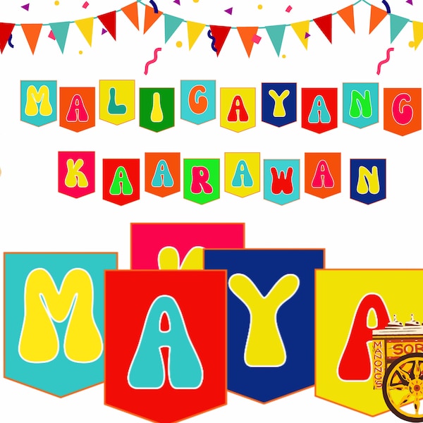 Filipino Birthday Banner Filipino Party Decoration Maligayang Kaarawan PRINTABLES Pinoy Pinay Filipino Fiesta Tagalog, Lola, Lolo