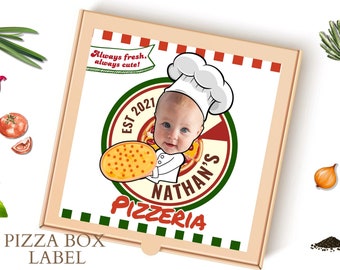 Pizza Box Custom Printable with Photo Pizza Party Decoration Pizza Chef Birthday Italian Party Decor Chef Party Decor Personalized Template