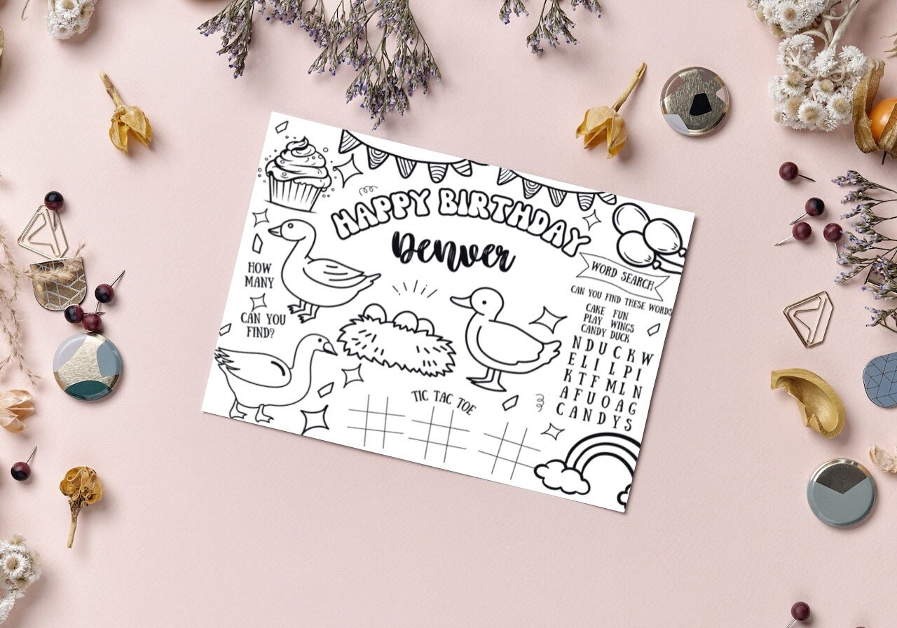 Duck Birthday Coloring Page , Duck Happy Birthday, Splish Splash ...