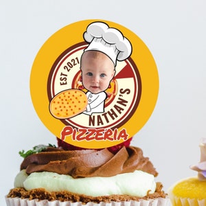 Pizza Party Printable Toppers Pizza Birthday Party Italian Birthday Party Chef Birthday Party Personalized Printable Toppers or stickers