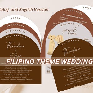Tagalog Fillippiana Bogen Hochzeitseinladung Vorlage Hochzeit auf den Philippinen Hochzeit lädt mit Details und Reiseplaner ein