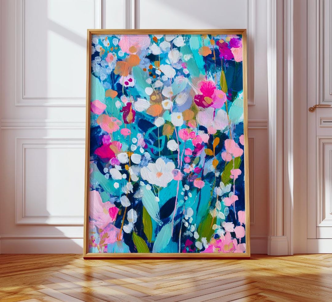 Abstract Floral Art With Vibrant Colors | Modern Botanical Wall Print ...