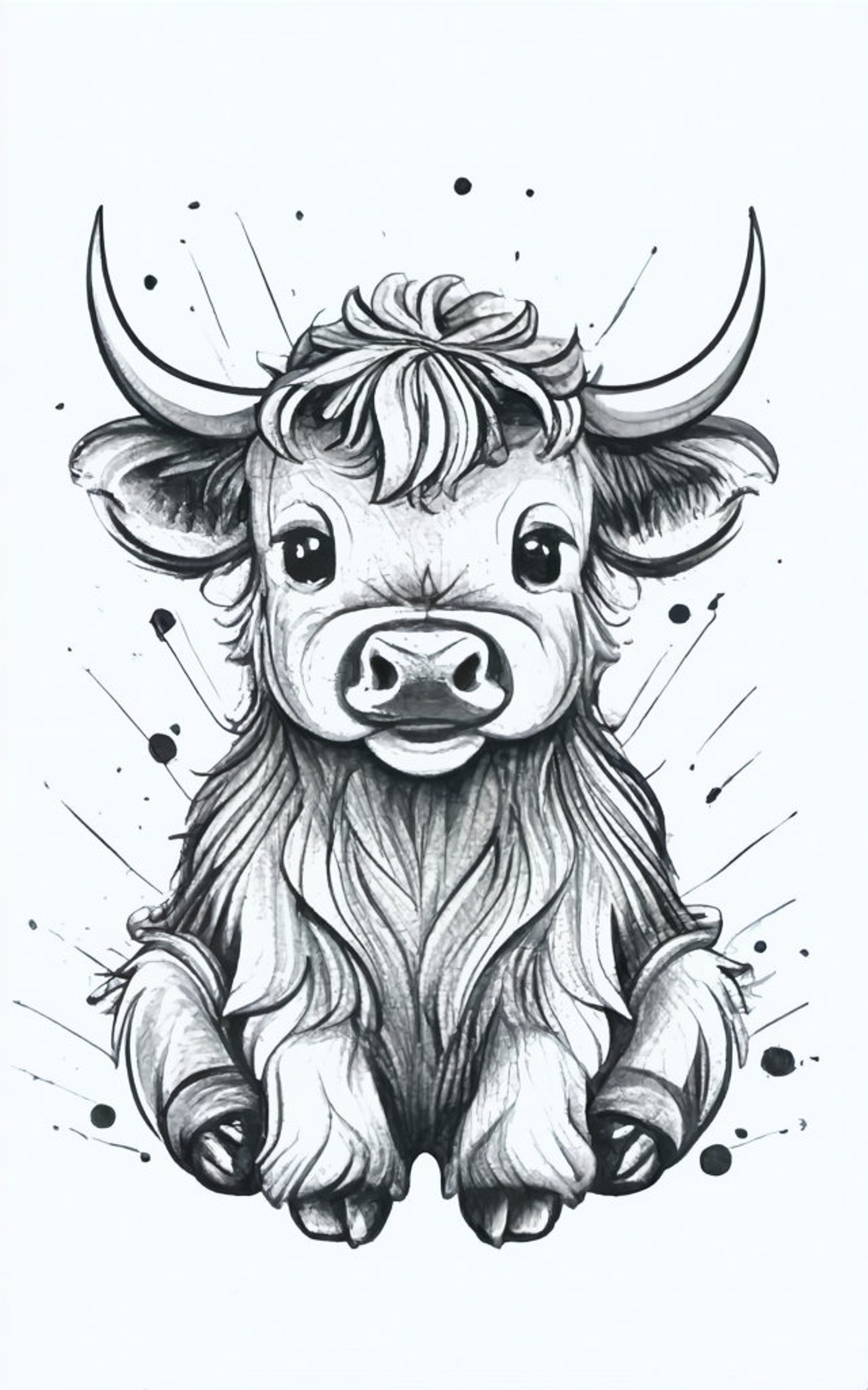 Cute Baby Highland Cow Svg Bundle, Cute Highland Cow, Highland Cow Png