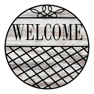 Welcome Door Sign svg, Welcome Criss Cross Design svg, Laser Cut design svg, glowforge files, Welcome round door hanger,Year round door sign