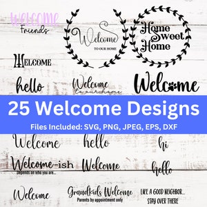 Welcome Sign Svg, Welcome Svg Bundle, Farmhouse Sign Svg, Porch Sign Svg, Home Sweet Home Svg, Funny signs svg, Cut File For Cricut, Dxf Png