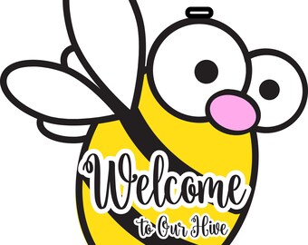 Bienvenido a nuestro archivo Hive SVG, png, signo de bienvenida SVG, paquete de svg de bienvenida, signo de porche svg, signo de familia svg, archivo de corte para cricut, png, signo de abeja