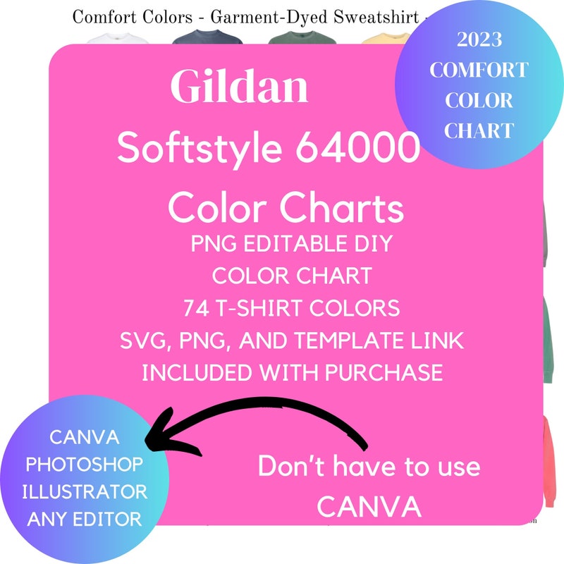 Gildan Soft Style Color Chart Etsy