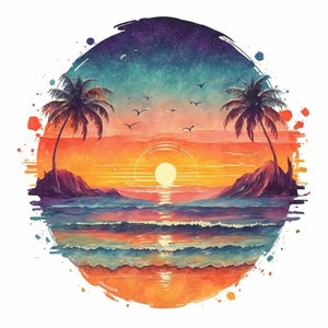 Beach Sunset Bundle Png,Sublimation Design,Summer Palm Png,100+ Designs,Summer Background Png,Summer Png,Digital Downloads,commercial use