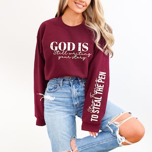 God schrijft nog steeds je verhaal Png Svg, Boho Christian Svg, Sleeve Shirt Design Svg, Faith Png Inspirerende Svg, Psalm Svg, Kerk Svg
