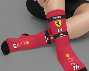 Calcetines de Fórmula 1 de Charles Leclerc Ferrari - F1
