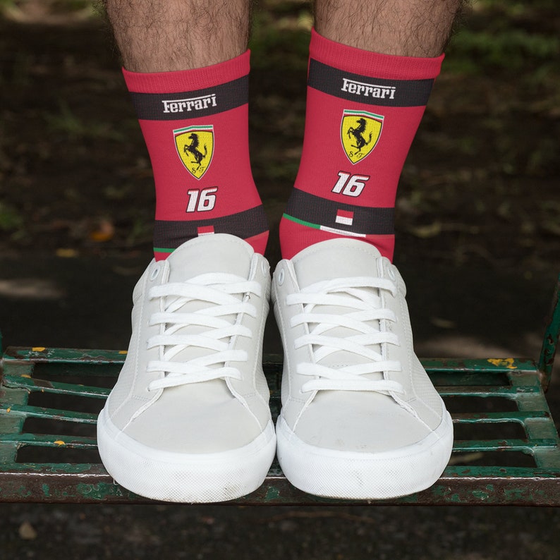 F1 Racing Socks Charles Leclerc Ferrari Formula One Racing Socks - F1 - Etsy