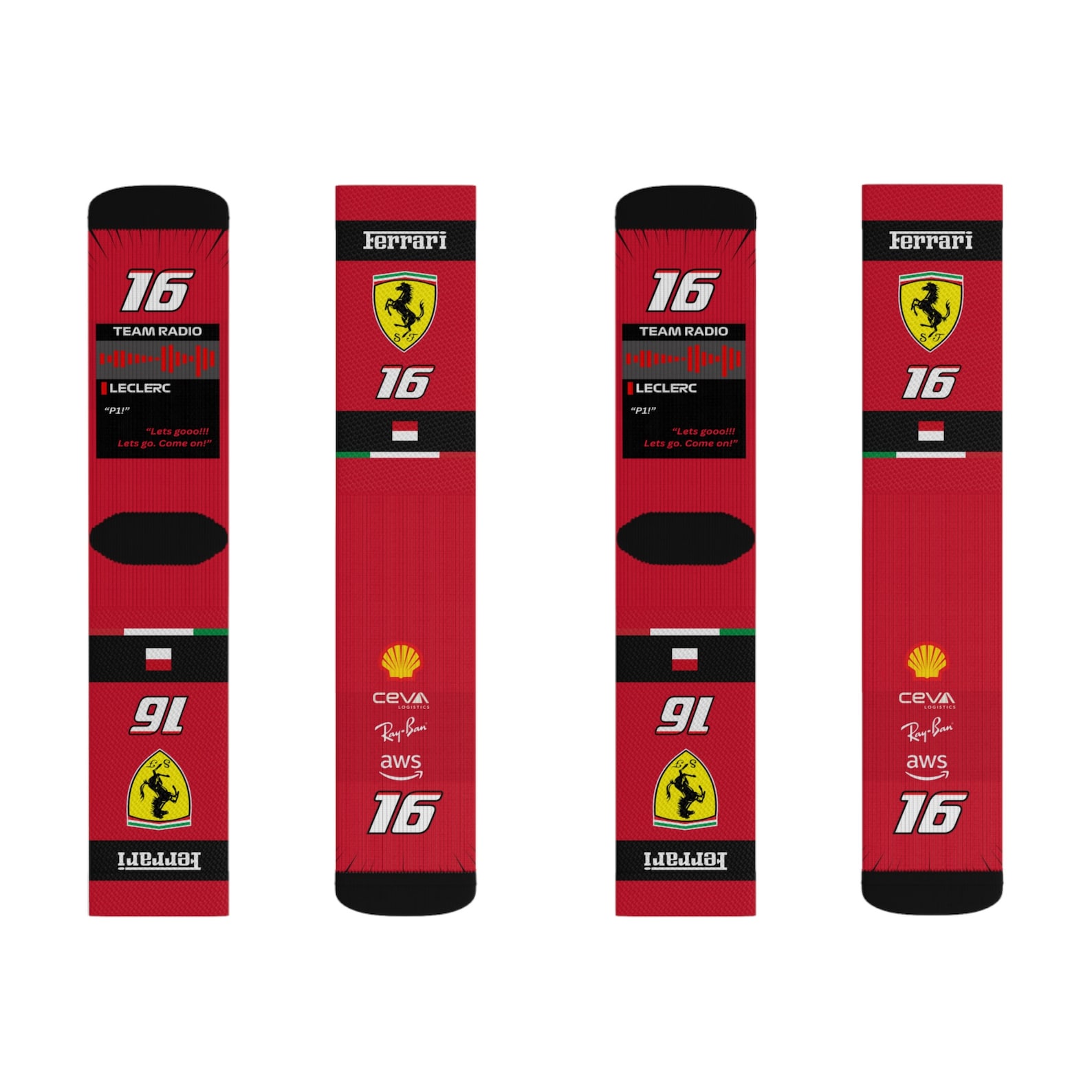 F1 Racing Socks Charles Leclerc Ferrari Formula One Racing Socks - F1 - Etsy