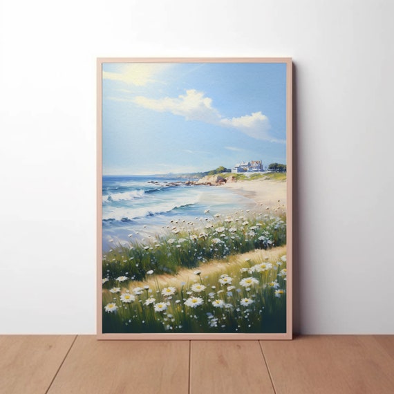 Serene Coastal Escape: A Digital Painting