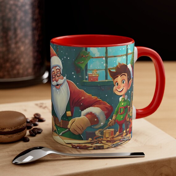 Santa's Workshop Coffee Mug 11oz, Seasonal Decor, Holiday Gifts