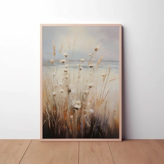 Whispering Reeds: A Serene Lakeside Morning - Digital Painting